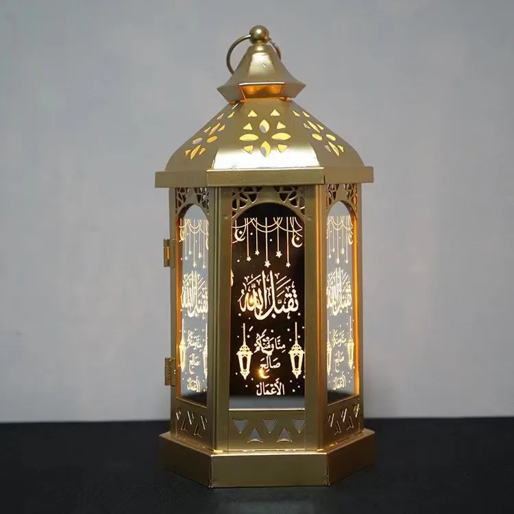New Ramadan Decorations Table Decor Lantern LED Hanging Light Eid Mubarak Decoration Ramadan Gift Lanterns