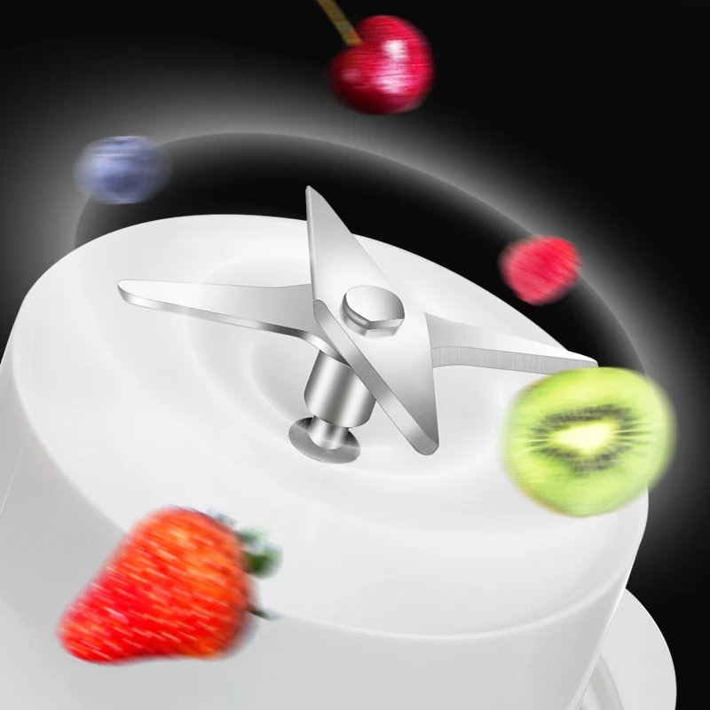 350ML High Quality BPA-Free Mini Home smoothie fruit juice TRITAN 4 Blades LOW NOISE Usb Rechargeable portable Juicer