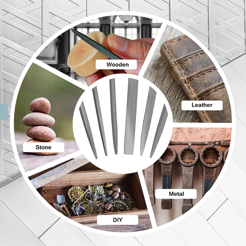 Factory Wholesaler Hand Tools High Carbon steel files set T12 8 Inches needle file rasp bastard file with rubber handle