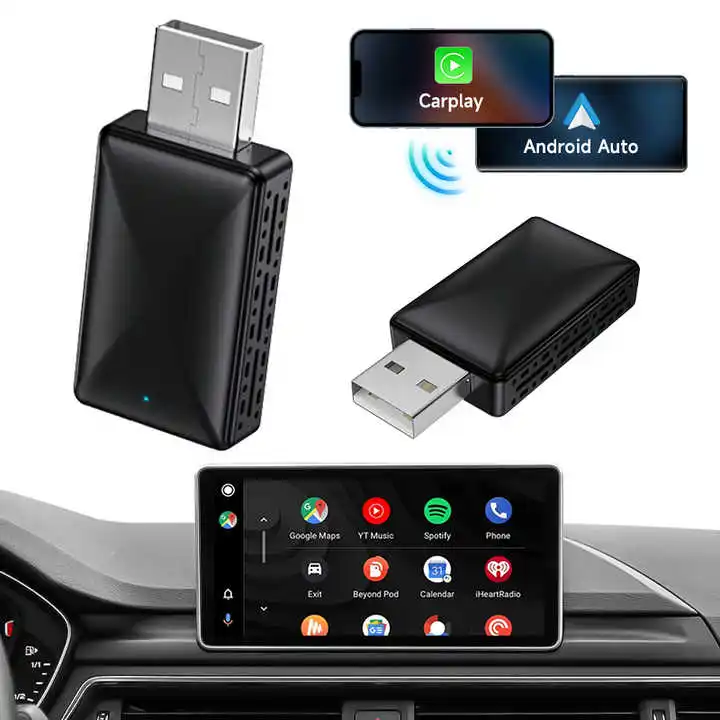 2024 New Wireless Carplay Android Auto WiFi Dongle for Car play Android Player Plug and Play carplay adapter