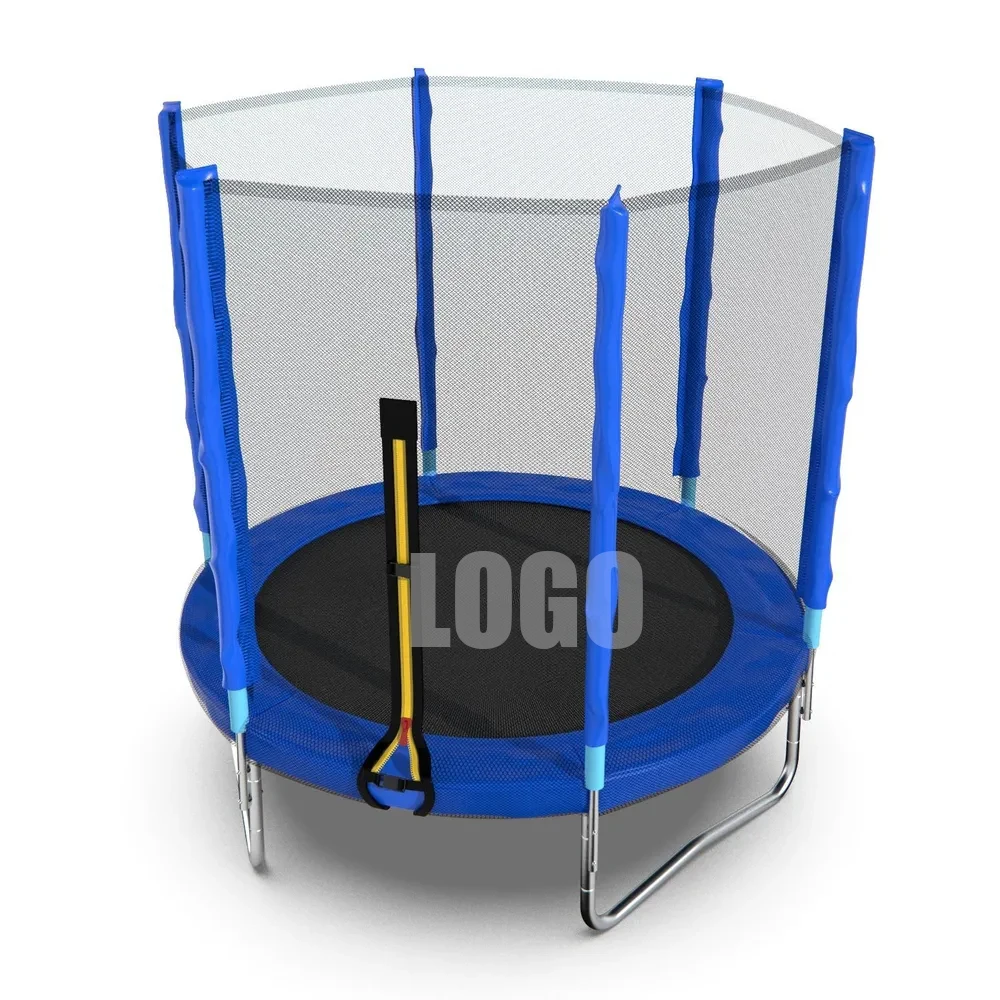 High Quality 8ft Children Spring Trampoline Professional Elastic Jumping Bed Trampoline With Safety Net