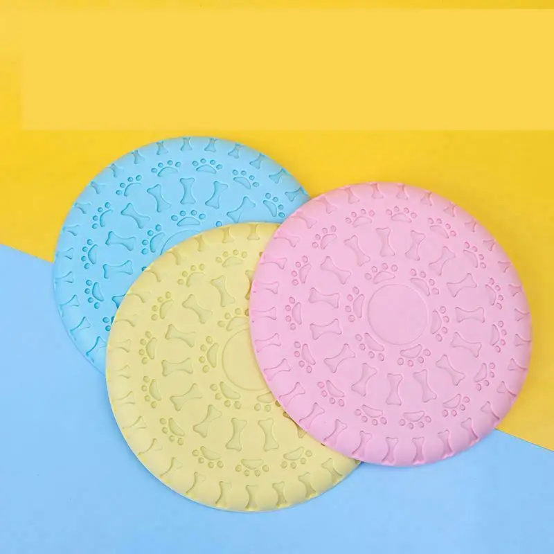 Плавающий игрушечный силиконовый летающий диск для собак резиновый летающий диск