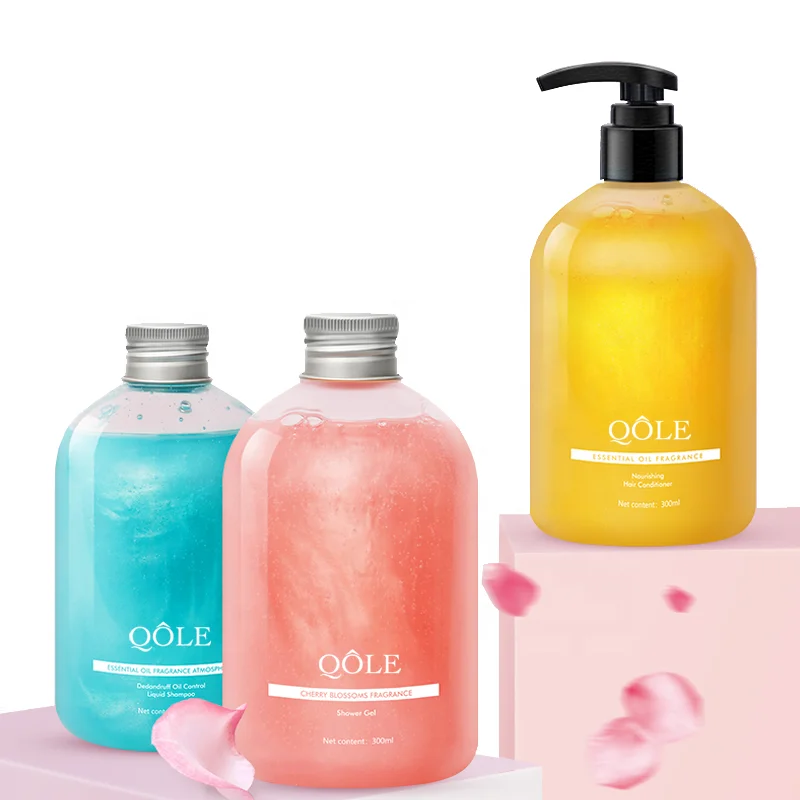 
OEM/ODM Shower & shampoo with conditioner gift set Amino acid fragrance essence 
