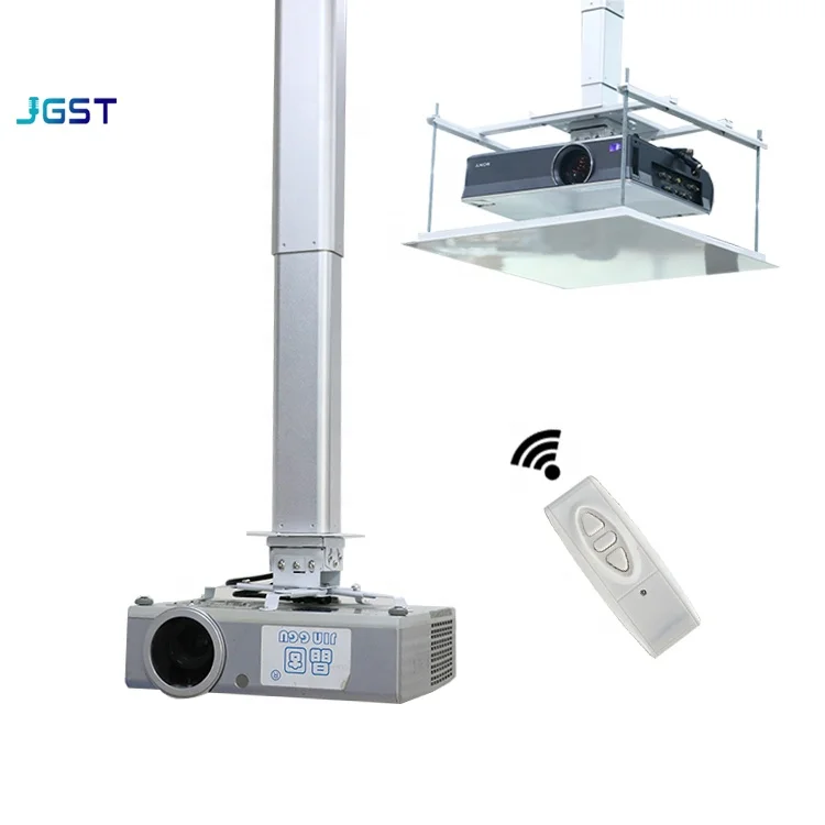 universal ceiling recessed motorized conference ceiling projector hanger CCTV camera lift with wireless remote control