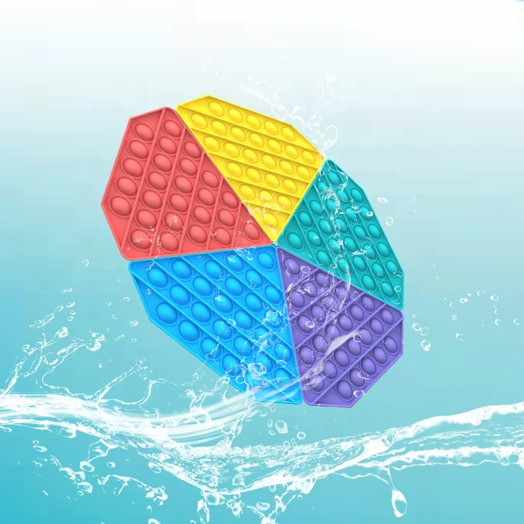 
Stress Reliever Extrusion Bubble Game Educational Playing Board Pure Compression push silicone sensory fidget toy 