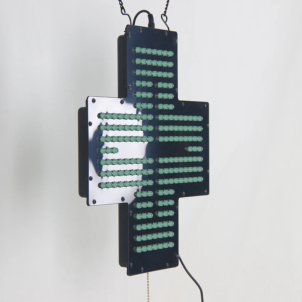 Dongguan wholesale acrylic pharmacy billboard cross screen LED light electronic light box custom 35*35cm