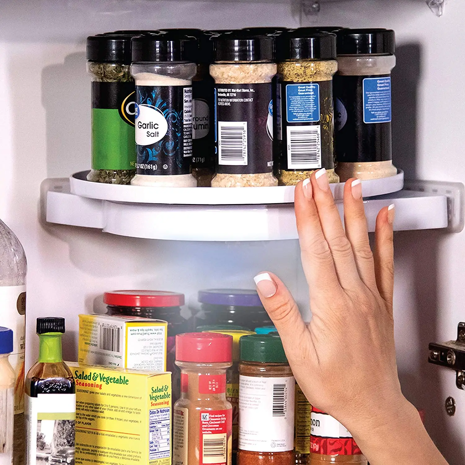 
Bathroom Corner Shelf 360 Rotating Triangle Shelf 