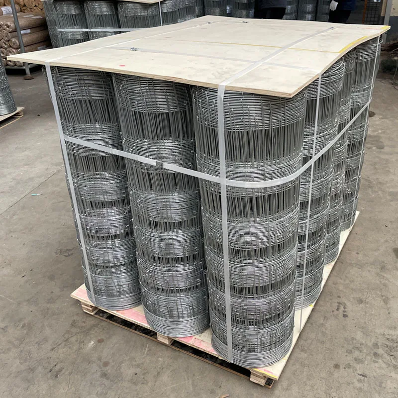 Galvanized Wire 1.2m height 50m 100m length fixed knot hinge joint hog wire fencing roll price