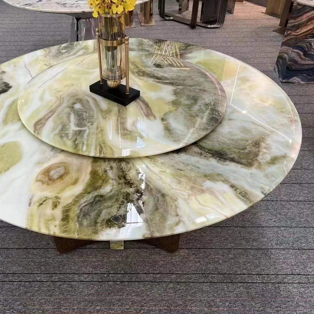 TMZ OEM/ODM Hotsell Round Dinning Table Marble Wizard of Oz Marble Dinning Table For Villa With MOQ 1 PCS