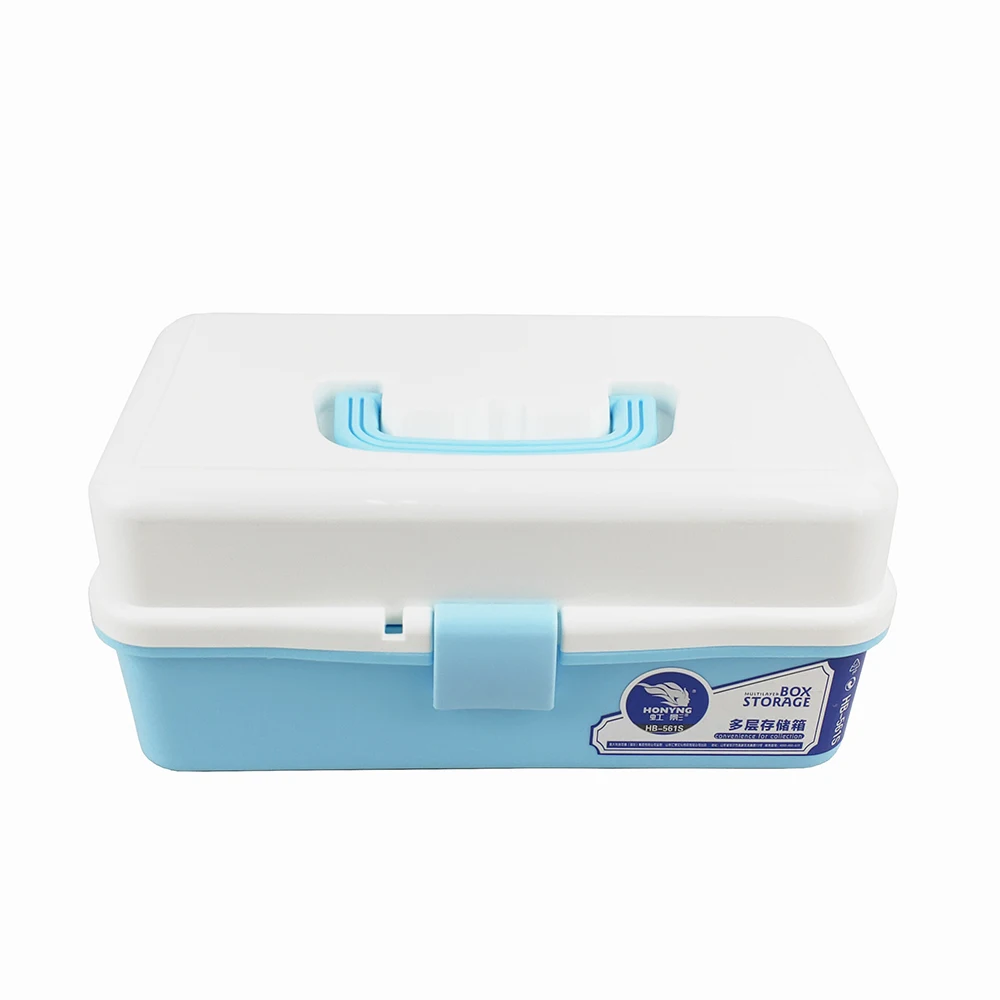 2022 New Product Plastic Storage Box With Three-layer Tray Inside For Hardware Tool