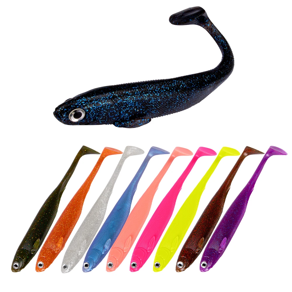 HONOREAL 35g Shad Artificial Baits Swimbait Grub Worm Lures Soft Lures For Fishing