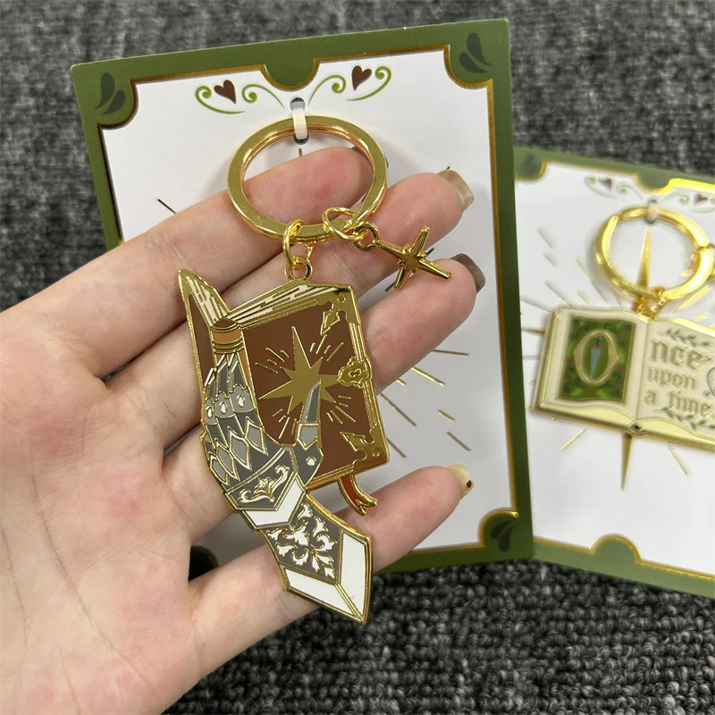 Metal Hard Enamel Key Chain Wholesale Factory Custom Logo High Quality Metal Books Shaped Keychain With Backing Cards