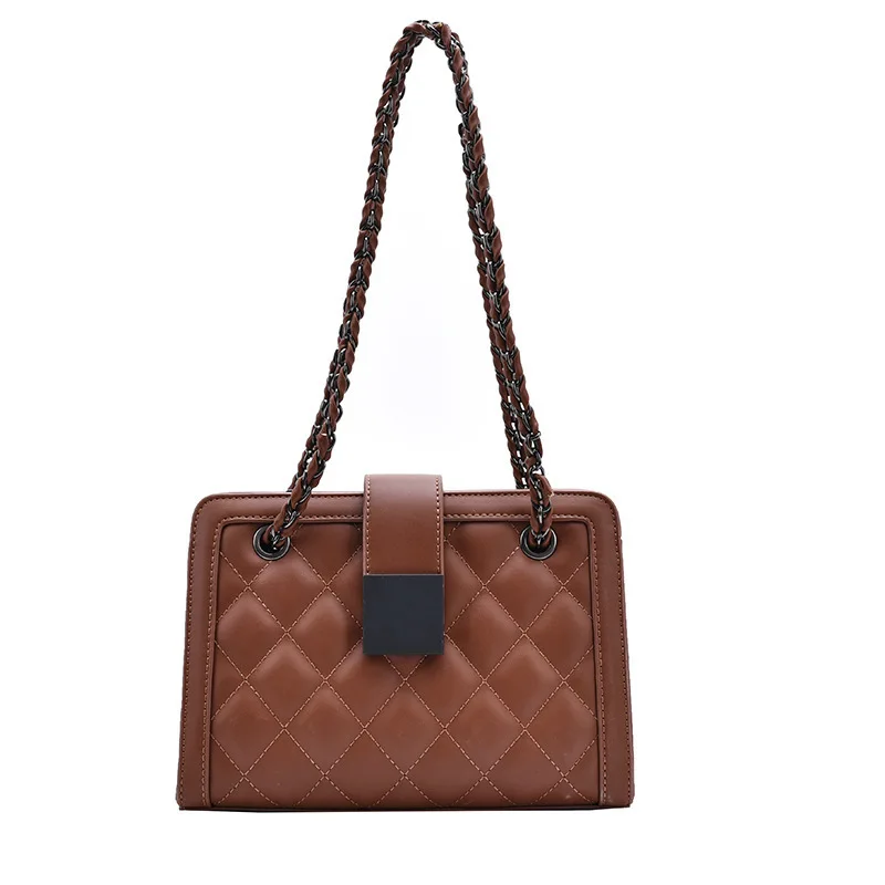 Wholesale Custom Logo 2021 High Quality Ling Embroider Line Fashion Cross Body Bag Small And Square Bag