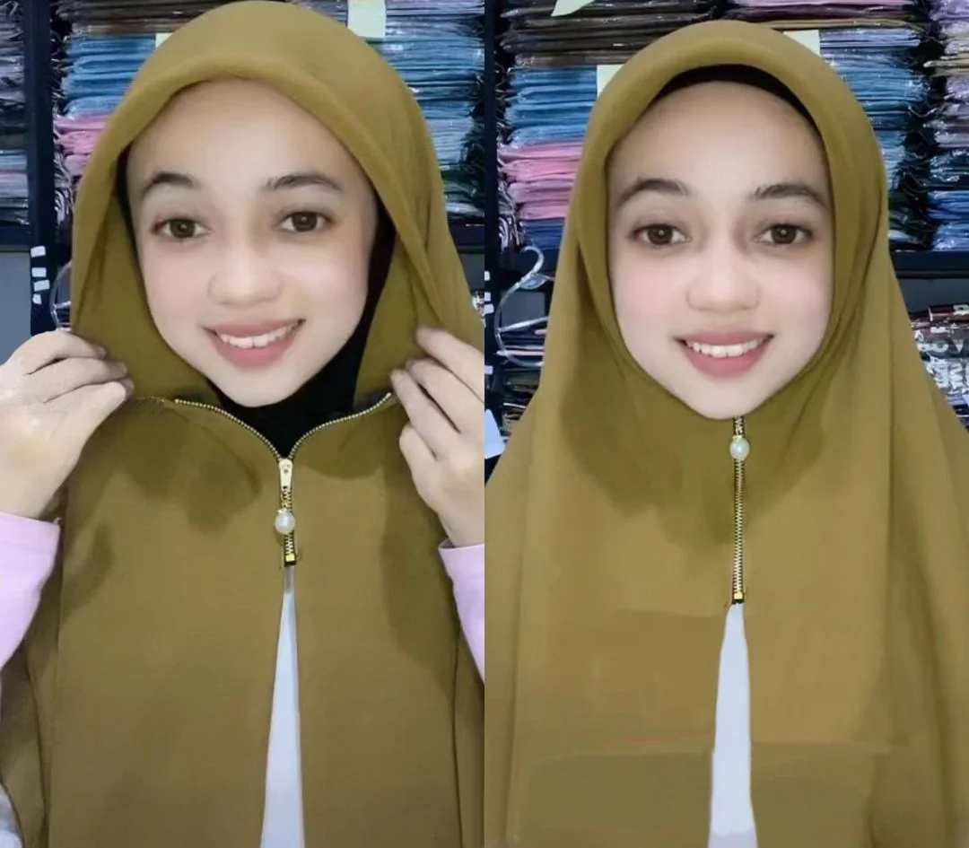 Новинка 2022 модный быстросъемный шифоновый хиджаб с застежкой-молнией и