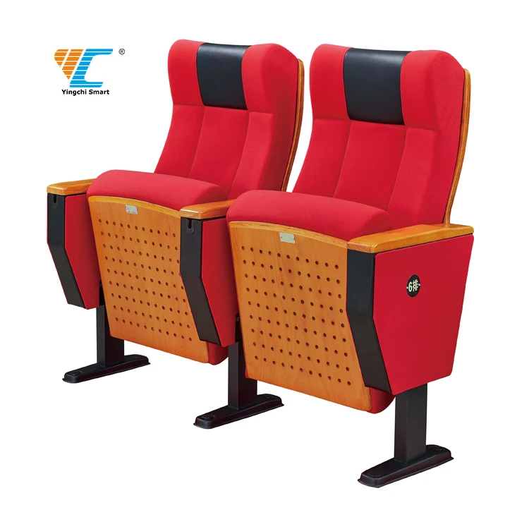 Wholesale High Quality Fabric,Wooden Auditorium Chair With Writing Table