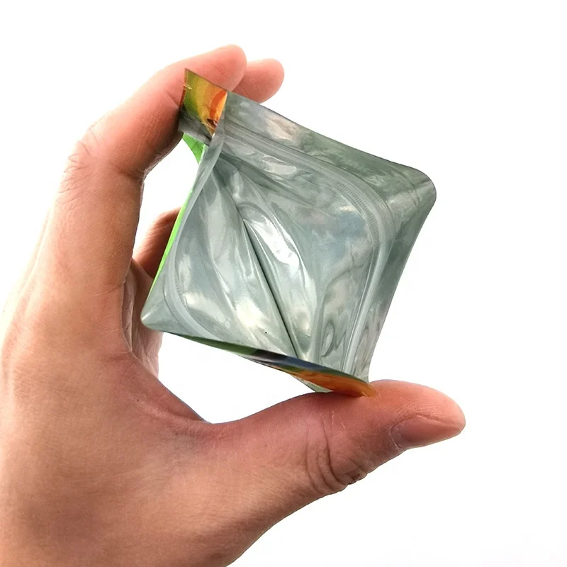 2022 Custom Edible Packaging 500mg 3 Sides High Quality Zipper Edible Mylar Candy Bag With Window In Stock