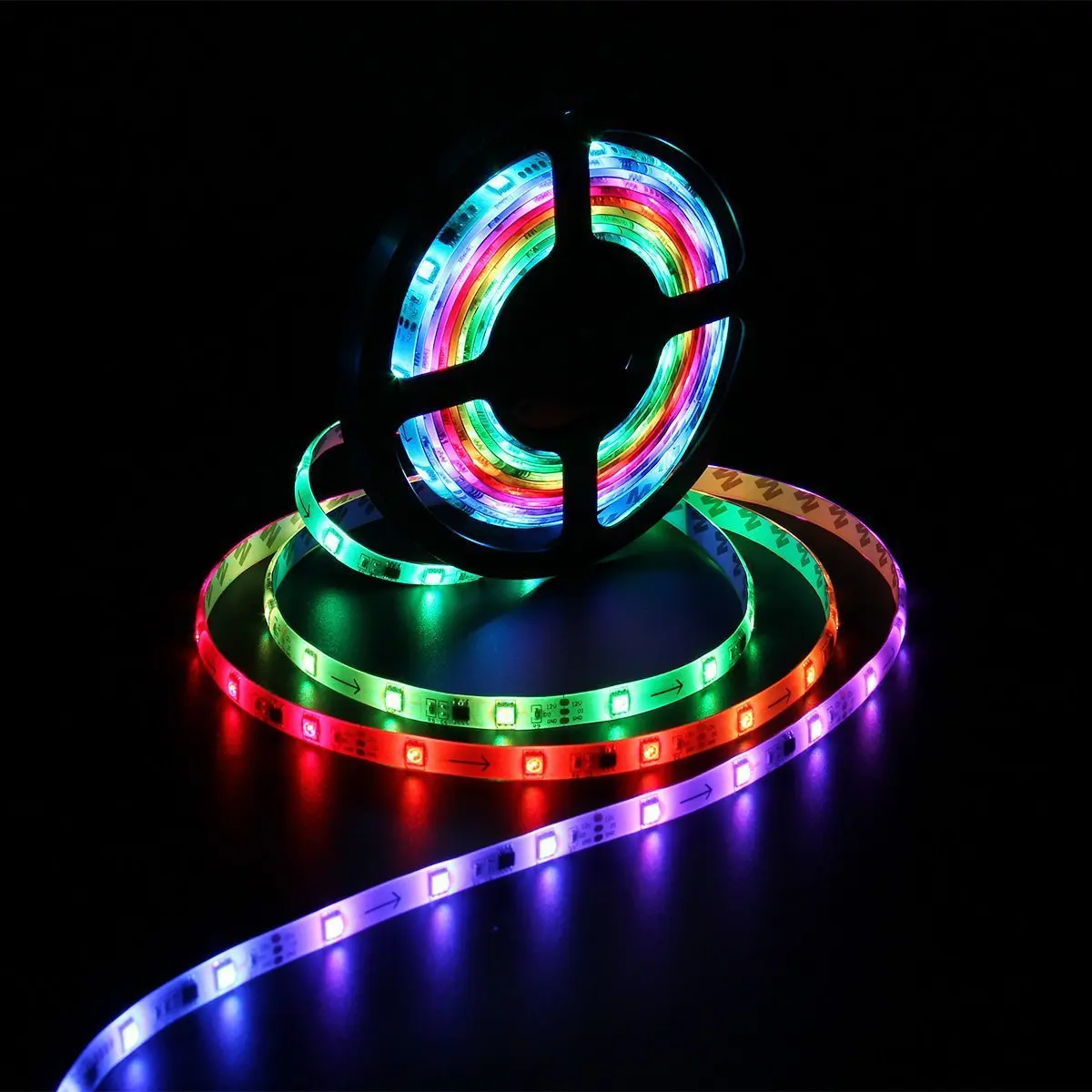 Led strip light WS2811 IC Magic flexible RGB full color running rope light programmable digital DC12V decorative ribbon tape
