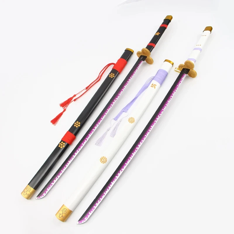 One Pieces Cosplay Sword Roronoa Zoro Katana Anime Sword Character Weapon Props Purple Bamboo Blade Swords