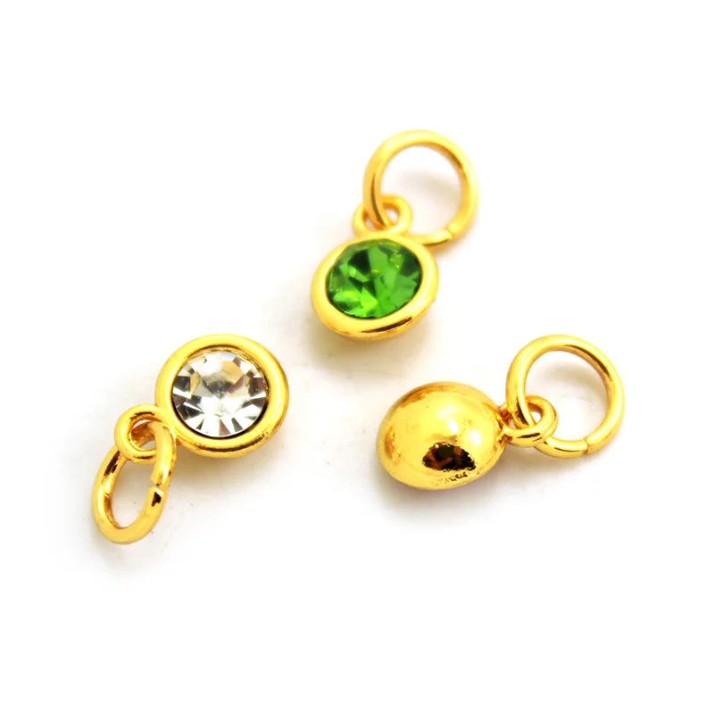 Wholesale 12pcs/lot Birthday Stone Dangles Charm Pendants Fit for Charms With Lobster Clasp