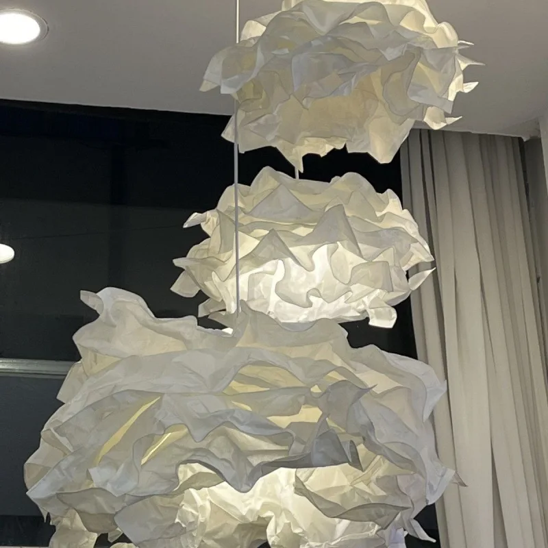 Nordic northern europe style decoration Krusning white  cloud paper lampshade ceiling lamp for restaurant,bedroom,hotel,home