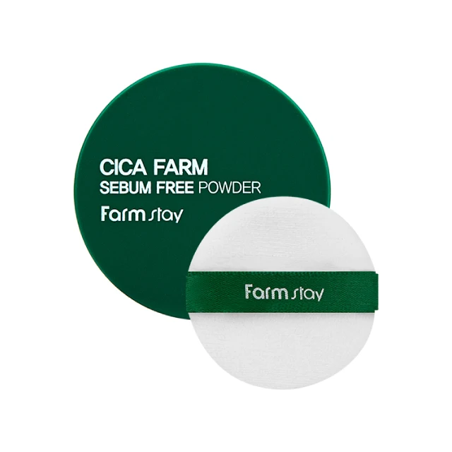 Wholesale High Quality Korean Beauty Brand FARMSTAY Cica Farm Sebum Free Powder soft and fine powder