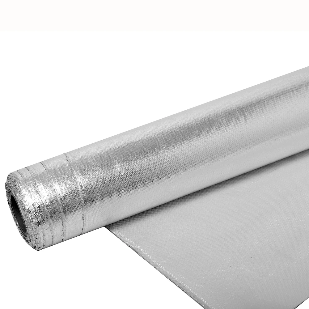 AL7-3732 0.43mm aluminium foil laminated fiberglass scrim mesh fabric