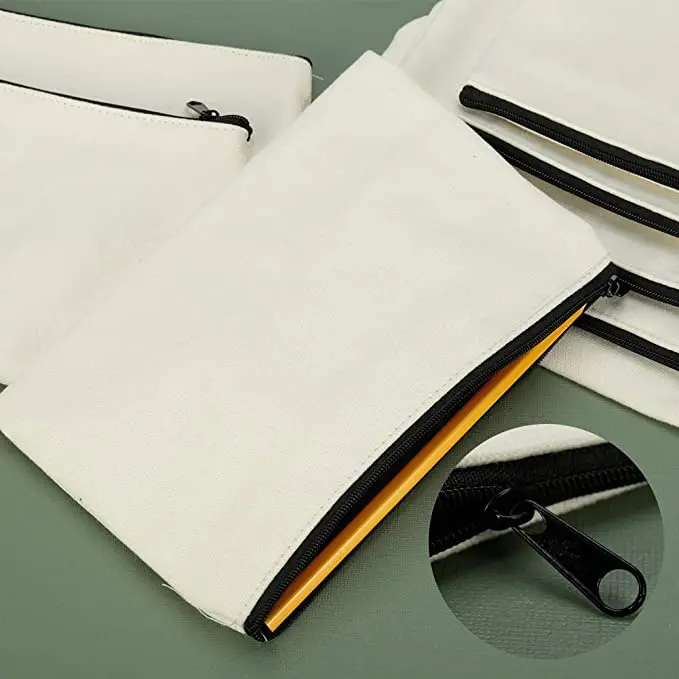 Custom logo portable canvas pencilcanvas pencil case for kids