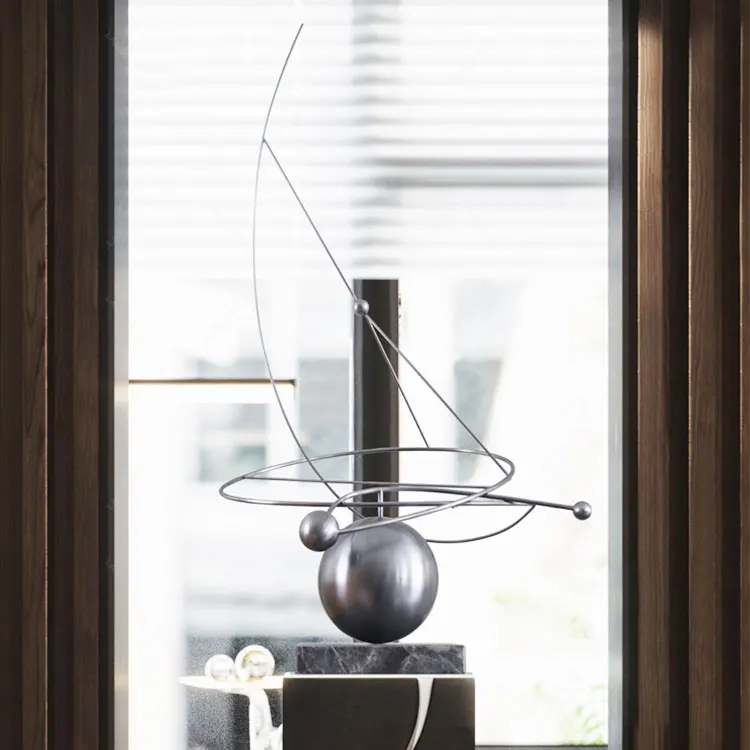 Wholesale Custom Small Size Modern Art Work Home Decor Metal Crafts Abstract Leopard Stainless Steel Statues Table Sculpture