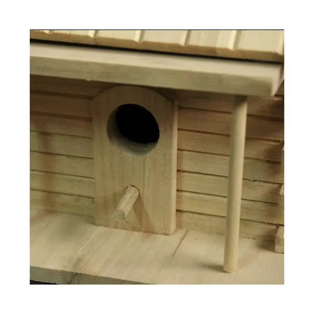 Hummingbird House Outdoor Birds Nesting Box Wooden Shelter for Finch Bluebird Wrens Chickadees Tits and Sparrows Wood Bird House