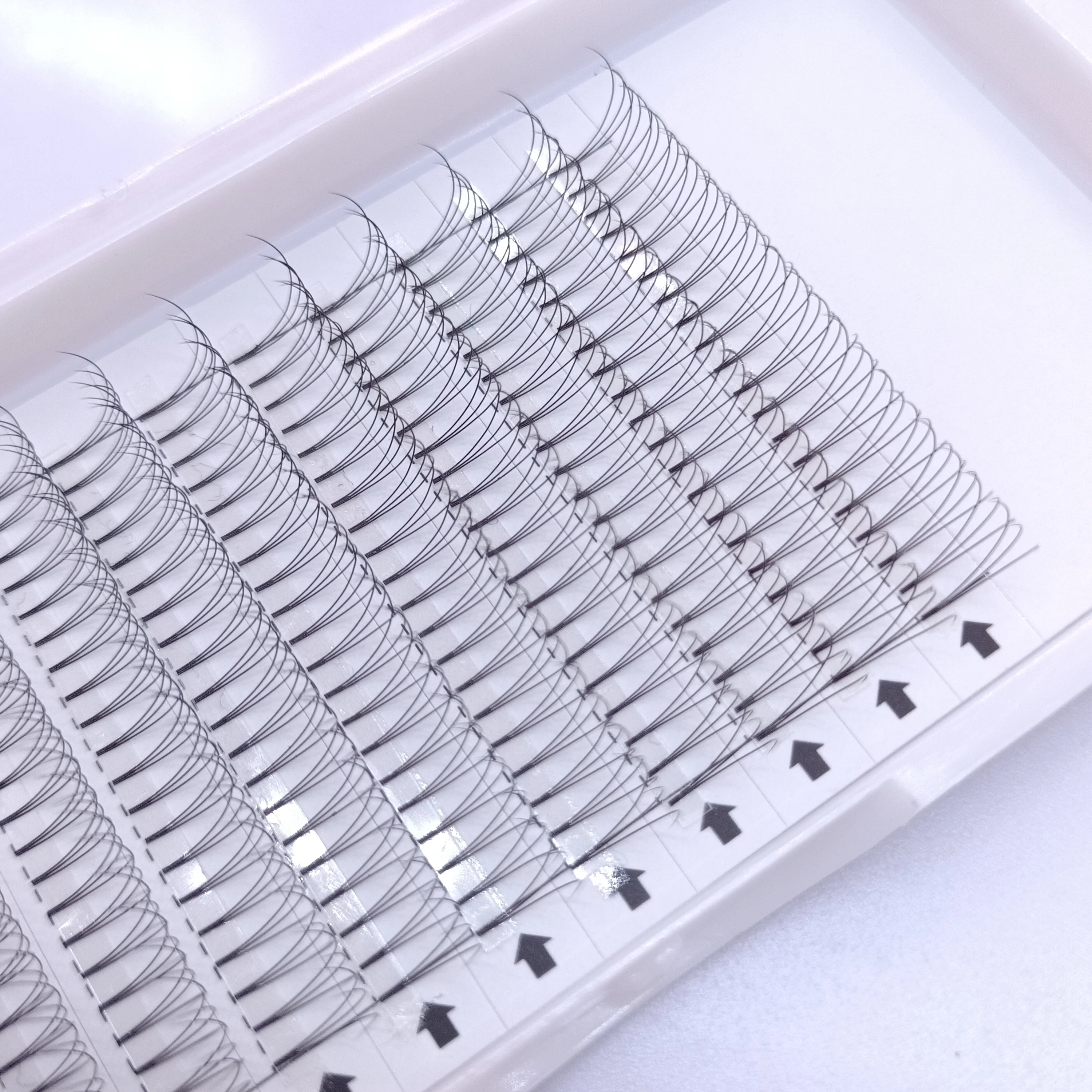 Корейские PBT волокна оптом private label готовые ресницы 0 10 мм 3d русские объемные