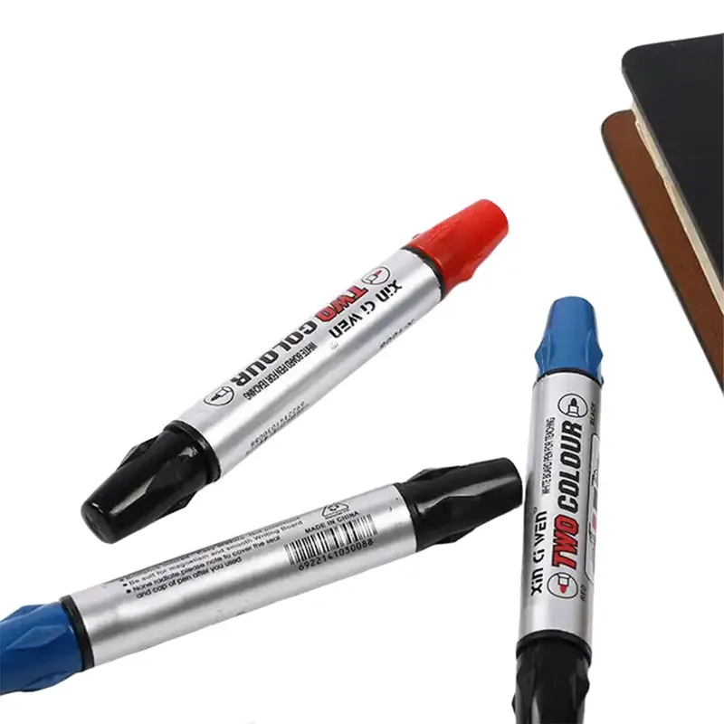 BECOL Wholesale Oil Based Bullet Point Whiteboard Marker Pen Dry Erase Double Head Whiteboard Markers for Office