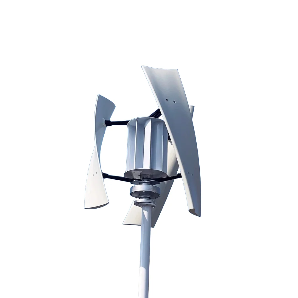 Wind Turbine Vertical Axis Maglev Plant High Voltage Generator 1kw 2kw 3kw 5kw 24V 48V Hybrid Charge Controller For Home Use