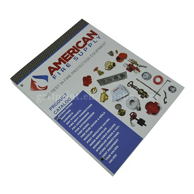  Catalogue printers perfect bound bulk catalog printing with 3 holds punched at China Printing