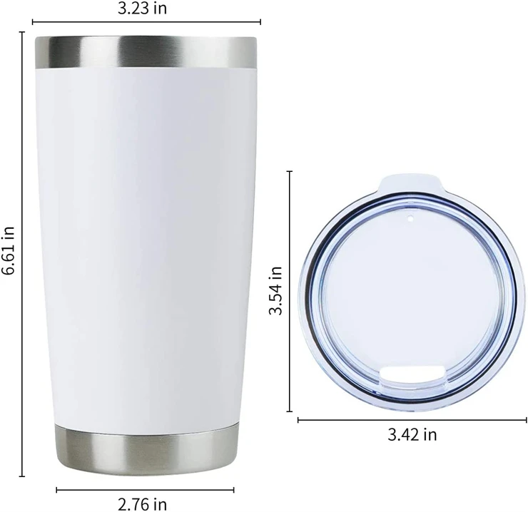 HASLE OUTFITTERS 20oz Tumblers Bulk Stainless Steel Cup with Lid Double Wall Vacuum Insulated Coffee Mug