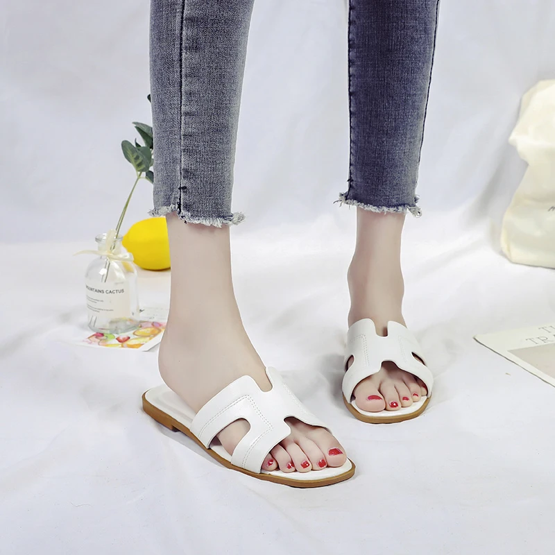 35-41 Summer Ladies Flat Slippers Rhinestone Slippers Women