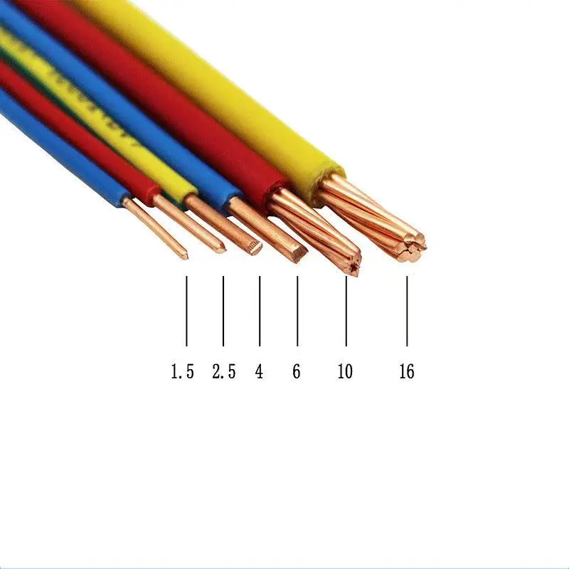 wholesale Single Core electric Wire 1.5 Mm 2.5 Mm Single Core Pvc insulated Copper house building Electric Cable And Wire