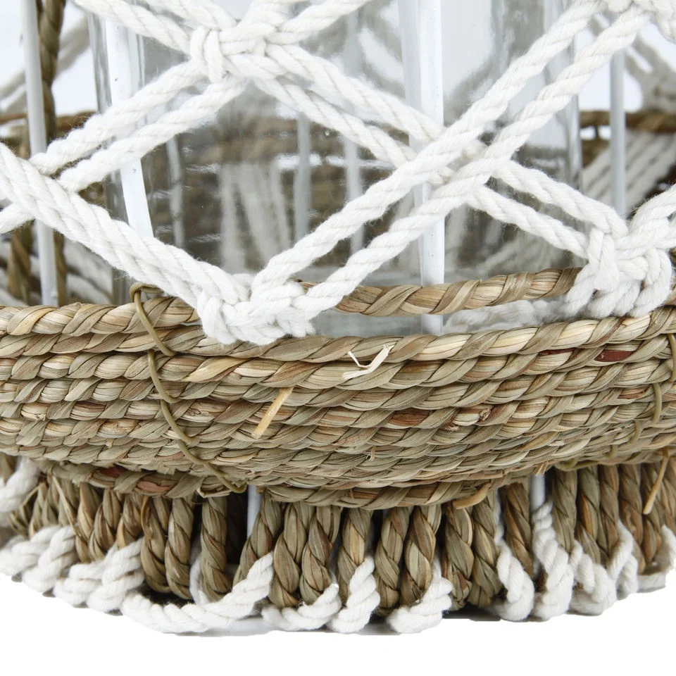 Kingwillow New Design Aquatic Grass Woven Mini Lantern Lanterns for Home Decor