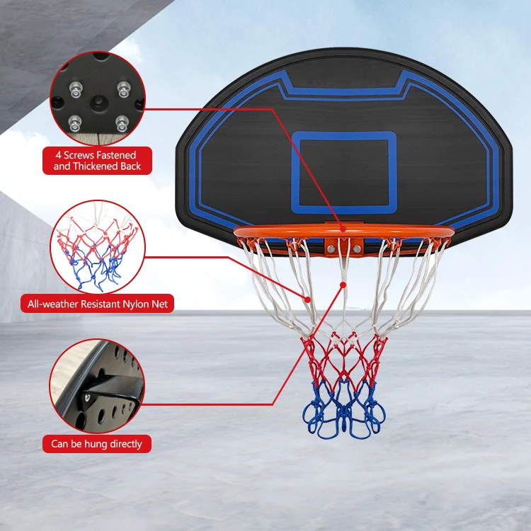 Basketball Board Tempered Glass Resin Adult Outdoor Standard Outdoor Standard Frame Basketball Board Fiberglass Basketball Board