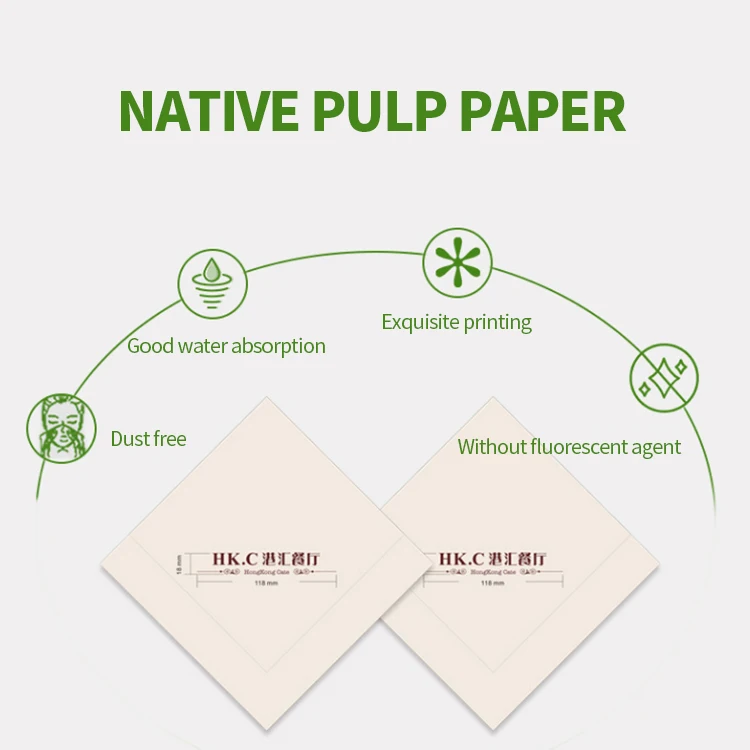 China Wholesale Disposable Tableware Dinner Tableware 1\\\/8 Fold Tissue Paper Napkin