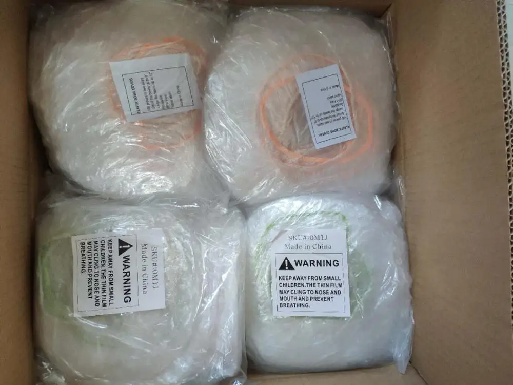 
clear plastic qquare food cover with elastic band for kitchen 