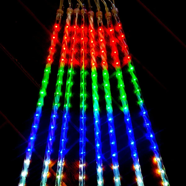 Christmas  Waterproof Multi LED Meteor Shower Snow Falling Lights