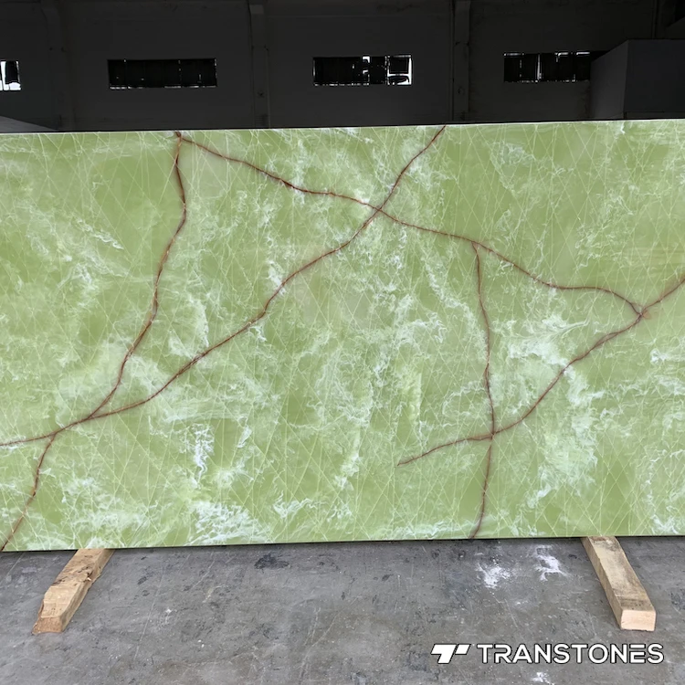 Транстоуны оникс зеленый синтетический алебастровый мраморный камень с подсветкой для покрытия стен