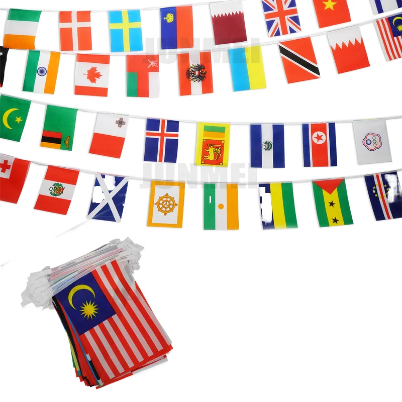 Factory Direct Sale Custom Various Styles  String Flag Custom Pennant String Flags Orange Triangle Flags String