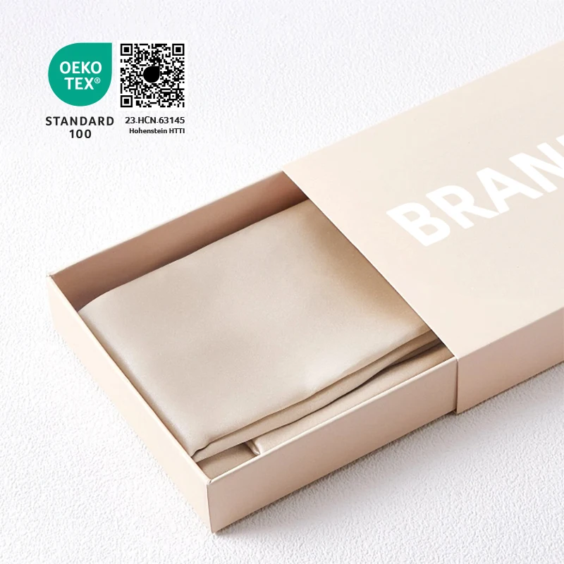 Custom LOGO Pure Silk Pillowcase 19 Momme 6A Grade Silk Pillowcase,Custom Gift Box 100% Mulberry Silk Pillow Case