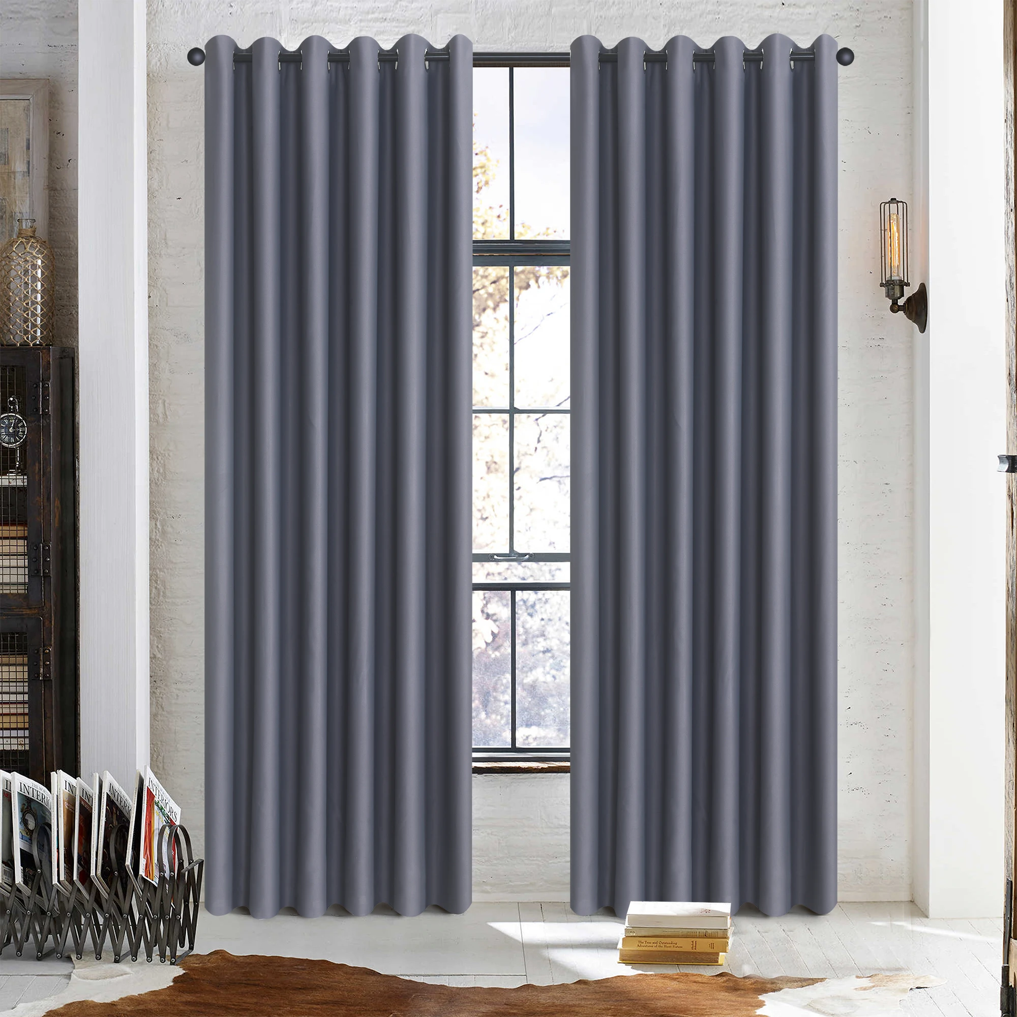 Best Selling Blackout Window Curtain Luxury Ready Made Solid Curtain For The Living Room