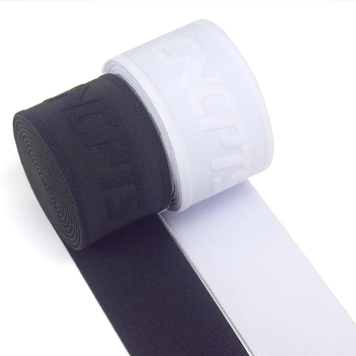 Customized width Free sample  printed jacquard sewing band elastic tape waistband for underwear clothing headband