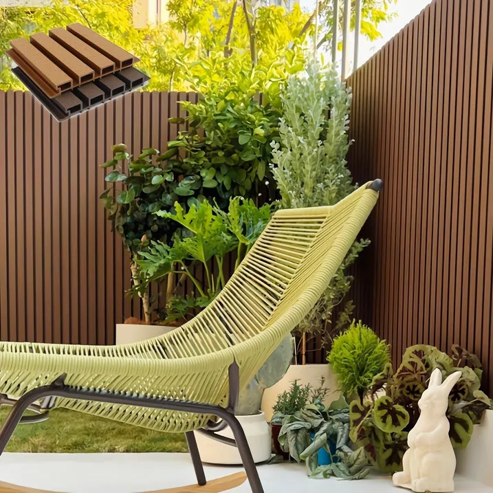 Modern Exterior Decor Slat Wall Panel Cladding Panel Composite External WPC Facade Wall Panel For Outdoor