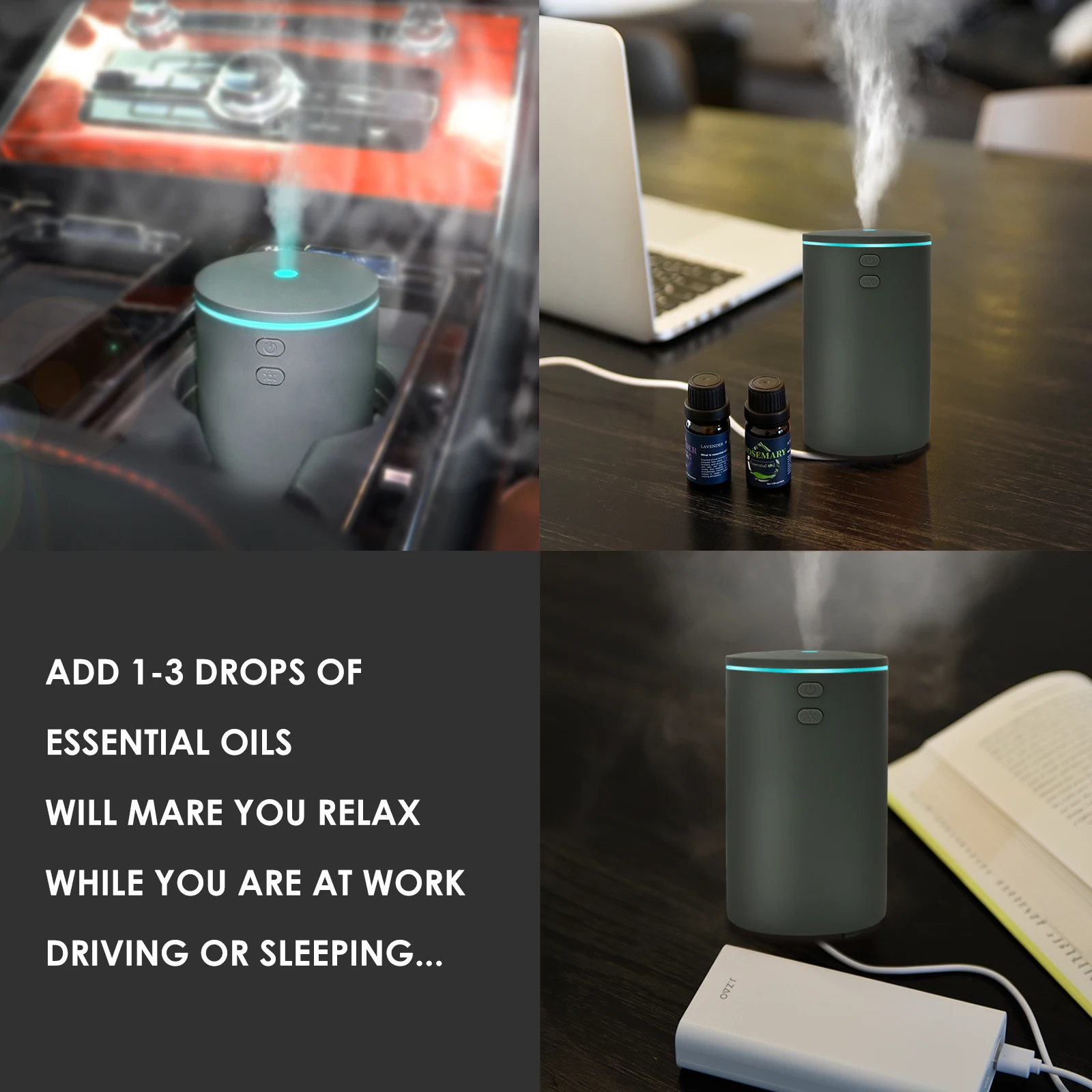 Air Ultrasonic Diffuser Car Portable Usb Humidifier 2023 Humidificador Air Diffuser for Home Appliances