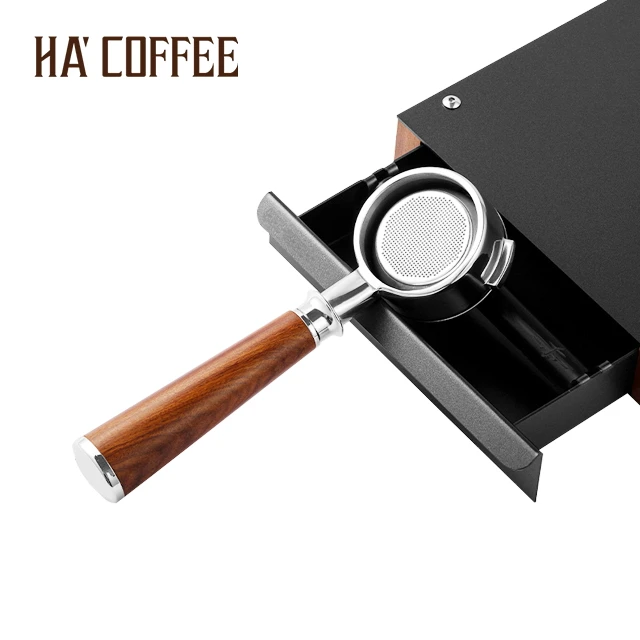 Оптовая продажа по заводской цене ящик для кофейных капсул из нержавеющей стали аксессуары бариста ореховая коробочка