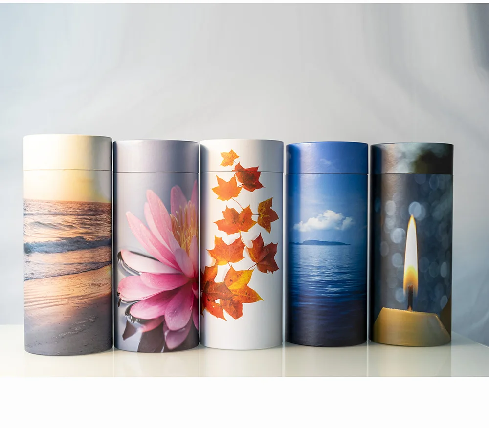 
Guangdong Custom Funeral Supplies Paper Cylindrical Urn Tube 
